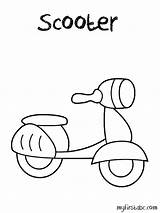 Scooter Coloring Getdrawings Pages sketch template