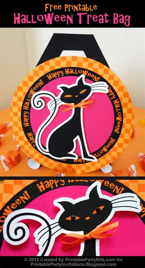 printable halloween treat bag template  instructions