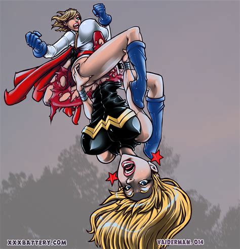 Powergirl Vs Wondergirl Commission02 By Xxxbattery Hentai Foundry