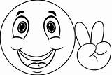 Emoticon Emojis Wecoloringpage Smiley sketch template