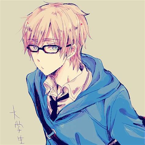 Anime Guy With Glasses ☆∂nime Pinterest Anime Glasses And 1
