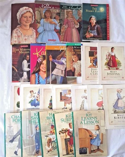 huge american girl book lot   mixed books hardcover softcover doll