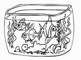Pecera Coloring Akwarium Rybki Kolorowanki Kolorowanka Ryby Fishbowl Druku Dzieci Aquariums Coloriages Malowankę Wydrukuj Wydruku Trouvé sketch template