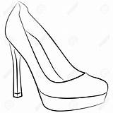 Heel Shoe High Drawing Heels Outline Illustration Vector Fashion Shoes Draw Template Freehand Woman Sketches Google Drawn Stiletto Drawings Templates sketch template