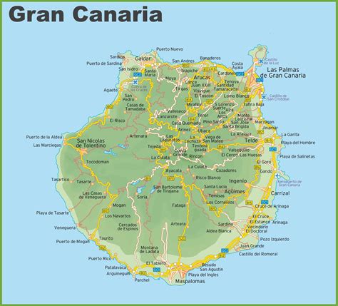 gran canaria road map ontheworldmapcom