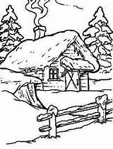 Cottage Coloring Pages Christmas Kids Wood Patterns Burning Cottages Vorlagen Cabin Colouring Color Sheets Weihnachten Window Drawing House Adult Parchment sketch template