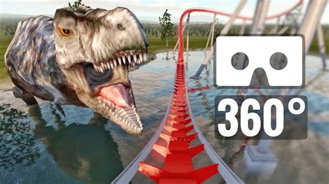 Jurassic Park Dinosaurs T Rex 360 Video Roller Coaster Lost World Psvr