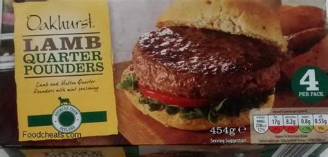 oakhurst lamb mint quarterpounder burgers review aldi food cheats