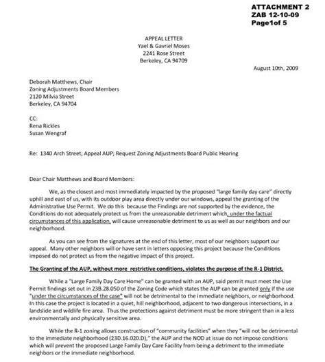 sample zoning request letter official letter