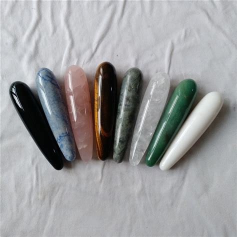 Natural White Jade Yoni Wands 17cm Long Crystal Dildos Penis For Sexy