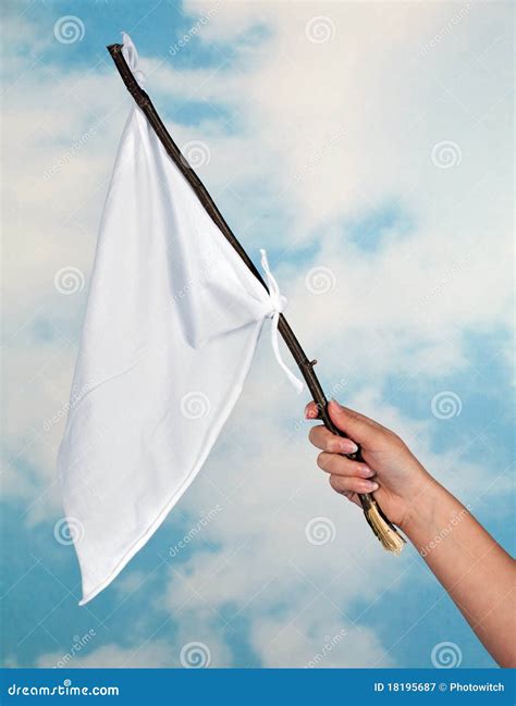 waving  white flag royalty  stock photography image