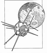 Ruimtevaart Kleurplaten Raumfahrt Geschiedenis 1959 Luna Kleurplaat Crashte Maan sketch template