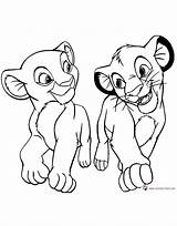 Simba Nala Coloring Lion King Pages Disney Walking Disneyclips Side Printable Sarabi sketch template