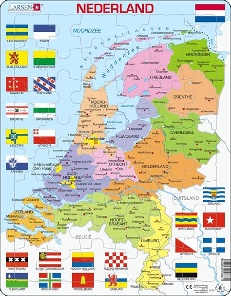 netherlands political maps  countries puzzles larsen puzzles