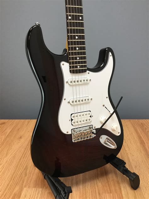 schecter diamond series strat flame trans burst reverb