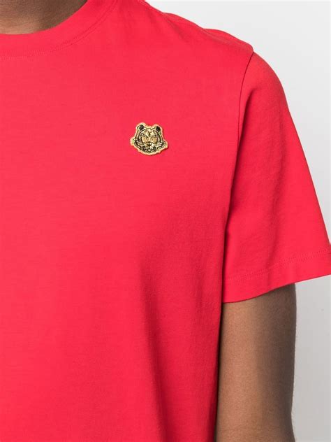 Kenzo Tiger Head Motif Cotton T Shirt Farfetch
