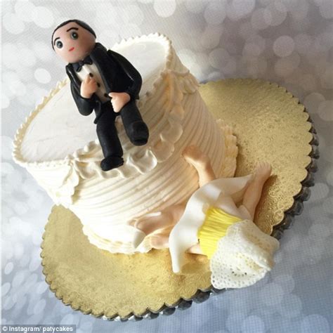 men and women are having divorce cakes made to celebrate end of