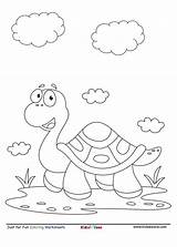 Tortoise Coloring Kidzezone sketch template
