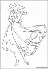 Pages Cinderella Disney Coloring Color Online sketch template
