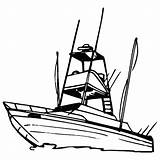 Boat Fishing Coloring Pages Drawing Color Printable Boats Line Speed Yacht Kids Clip Row Recreational Tugboat Clipart Play Colouring Getcolorings sketch template