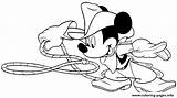 Mickey Cowboy Coloring Mouse Disney Pages Rope Ecb3 Printable Print Color Size Online sketch template