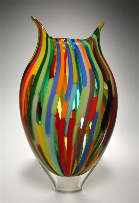 Mixed Cane Foglio By David Patchen Art Glass Vessel