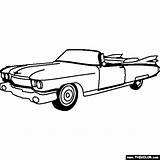 Cadillac 1959 Biarritz Eldorado Coloring Car Thecolor Pages sketch template