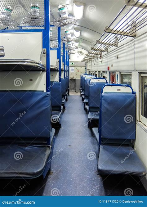 indian passenger train interior  general coach stock photo image