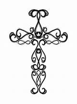 Cross Drawing Wooden Clipart Library Coloring sketch template