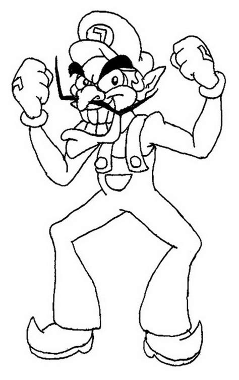 waluigi  coloring pages
