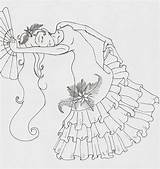 Flamenco Chained Lineart Memories Dancers sketch template