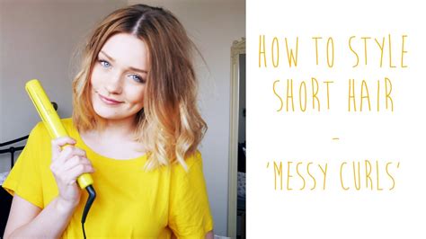 How To Messy Curls For Short Hair Tinytwisst Youtube