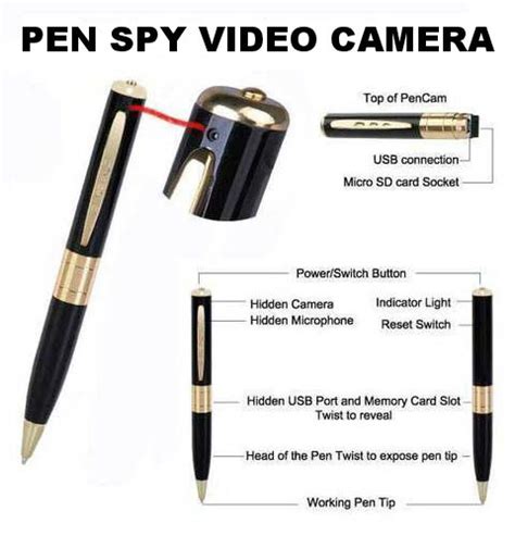 ballpoint ink pen spy video camera hidden cam photo recorder dvr 8gb pinhole new ebay