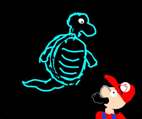Koopa Troopa From Mario As A Ghost Drawception