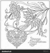 Coloring Pages Valentines Valentine Printable Adult Adults Cards Color Decorative Happy Getcolorings Getdrawings Incredible Fortune Colorings Popular sketch template