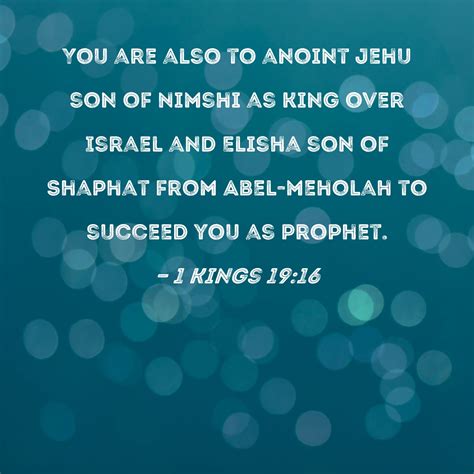 kings      anoint jehu son  nimshi  king  israel  elisha son