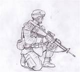 Drawing Marine Drawings Soldier Deviantart Acog Line Military Army Pencil Easy Soldiers Sketches War Map Sniper Cool Rangers Power Choose sketch template