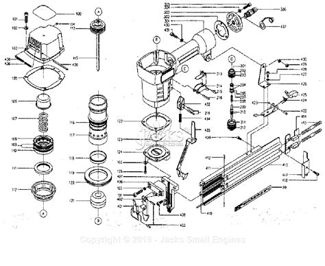 porter cable fn parts diagram  assembly