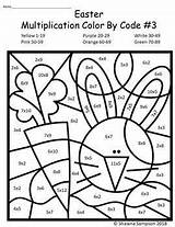 Multiplication Color Easter Grade Number 3rd Code Math Worksheets Coloring Sheets Facts School Third Activity Practice Choose Board Kids Pages sketch template