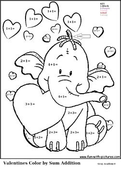 printable valentines day math coloring pages png