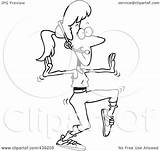Instructor Jazzercise Toonaday Outline Royalty Illustration Cartoon Rf Clip Ron Leishman 2021 Clipart sketch template