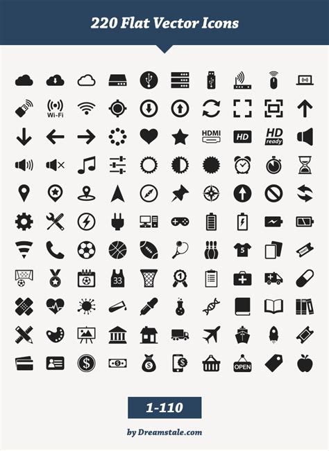 flat vector icons dreamstale