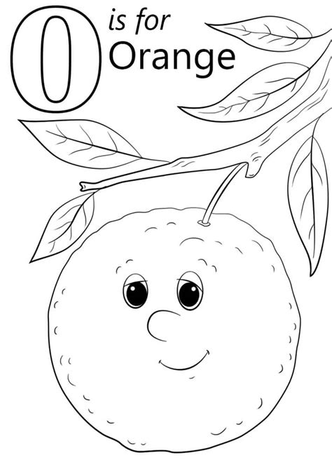 orange letter  coloring page  printable coloring pages  kids