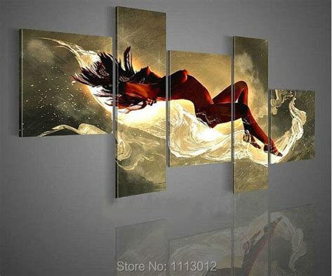 Buy 5p Hot Hand Painted High Quality Abstract Red Nude