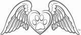 Paw Print Drawing Dog Pet Paws Pawprint Clipart Angel Prints Wolf Outline Loss Vegas Cat Getdrawings Transparent Clip Las Drawings sketch template