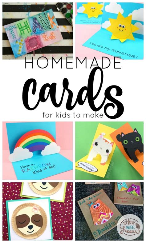 homemade cards  kids    wee learn