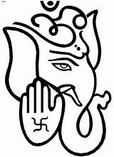 Ganesh Drawing Ganesha Simple Drawings Clipart Lord Outline Ji Hindu Cliparts Line Ganpati God Sketch Symbol Clip Tattoo Easy Sri sketch template