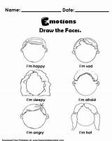 Emotions Worksheet Preschool Worksheets Emotion Kids Faces Draw Activity Printable Activities Different Learning Feel Feelings Fun Learn Now Brilliant Excellent sketch template
