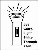 Light Shine Coloring Let Clipart Kids Jesus Pages God School Sunday Clip Flashlight Lessons Crafts Bible Preschool Church Lamp Printable sketch template