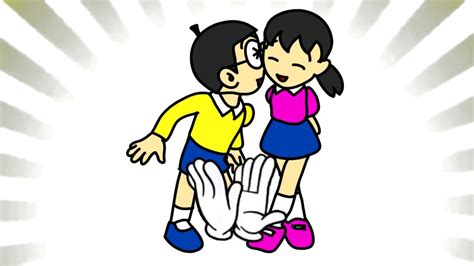 Nobita Kissing Shizuka Coloring Pages How To Draw Doraemon